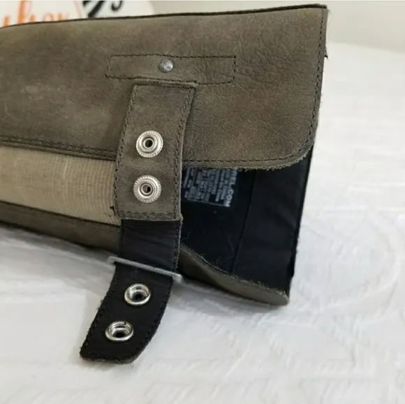 Sorel Lolla Tall grey pebble leather waterproof boots 7.5