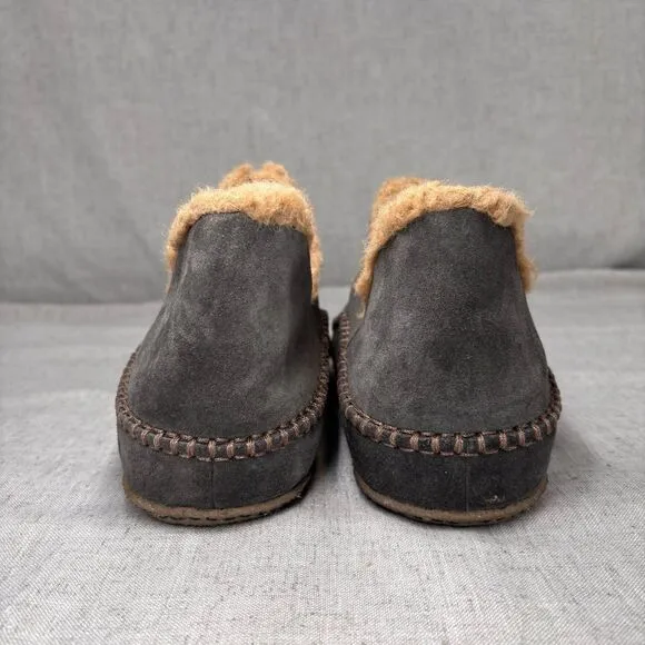 Sorel Manawan ll Slipper Gray Suede Slip On Loungewear Lined Men's Size 13