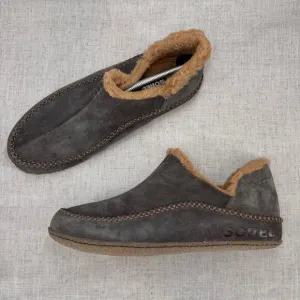 Sorel Manawan ll Slipper Gray Suede Slip On Loungewear Lined Men's Size 13