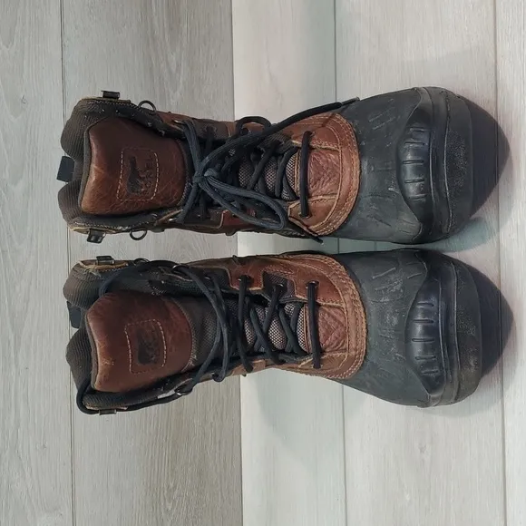 Sorel Mens Avalanche Waterproof Outdoor Leather High Top Rubber boots shoes sz 8