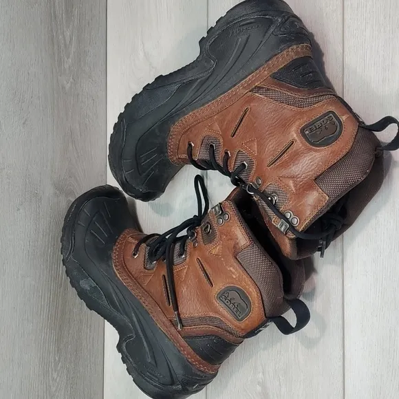 Sorel Mens Avalanche Waterproof Outdoor Leather High Top Rubber boots shoes sz 8