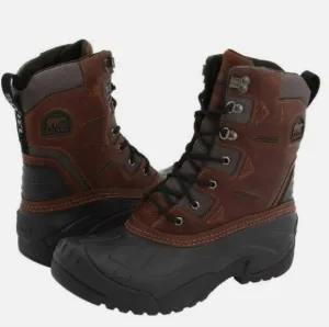 Sorel Mens Avalanche Waterproof Outdoor Leather High Top Rubber boots shoes sz 8