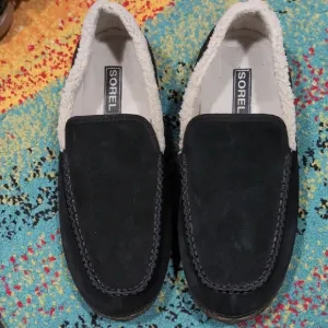 Sorel Men's Black Suede Slip-On Slippers