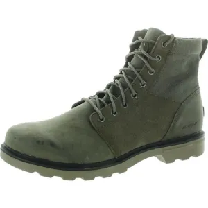 Sorel Mens Carson Green Leather Soft Toe Ankle Work &amp; Safety Boots Shoes New