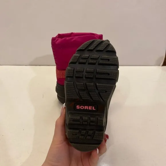 Sorel Pink and Black Snow Boots with Waterproof Upper