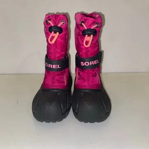 Sorel Pink and Black Snow Boots with Waterproof Upper