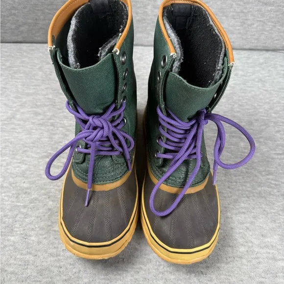Sorel Premium CVS Womens Size 6 Boots Green Waterproof Lined Winter Shoes