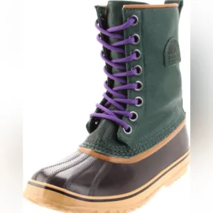 Sorel Premium CVS Womens Size 6 Boots Green Waterproof Lined Winter Shoes