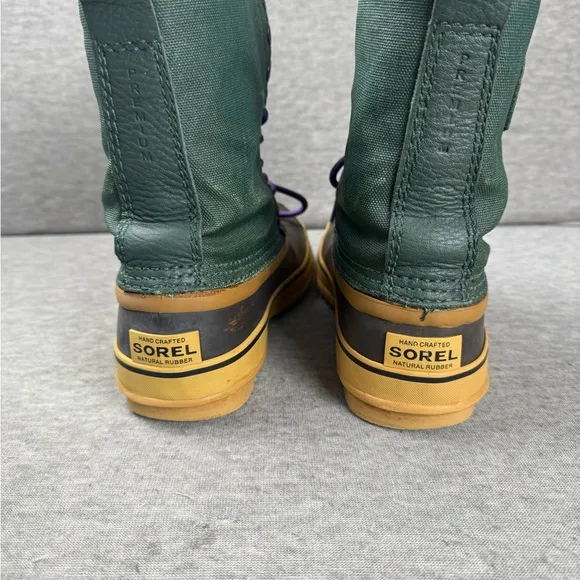 Sorel Premium CVS Womens Size 6 Boots Green Waterproof Lined Winter Shoes