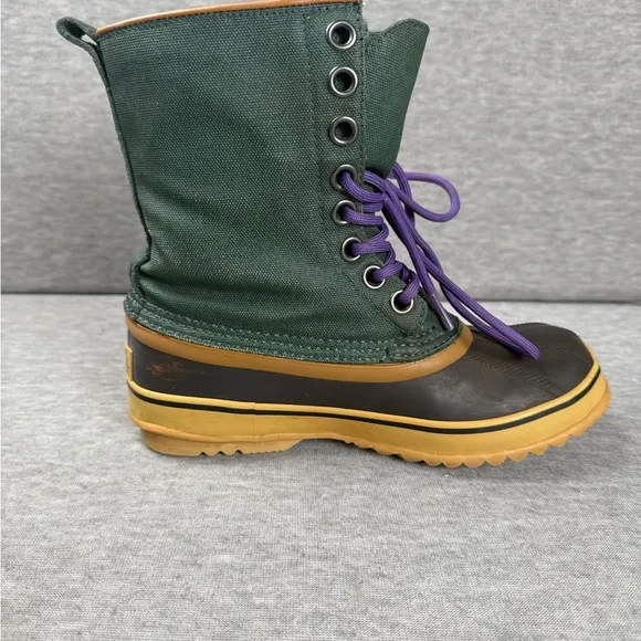 Sorel Premium CVS Womens Size 6 Boots Green Waterproof Lined Winter Shoes