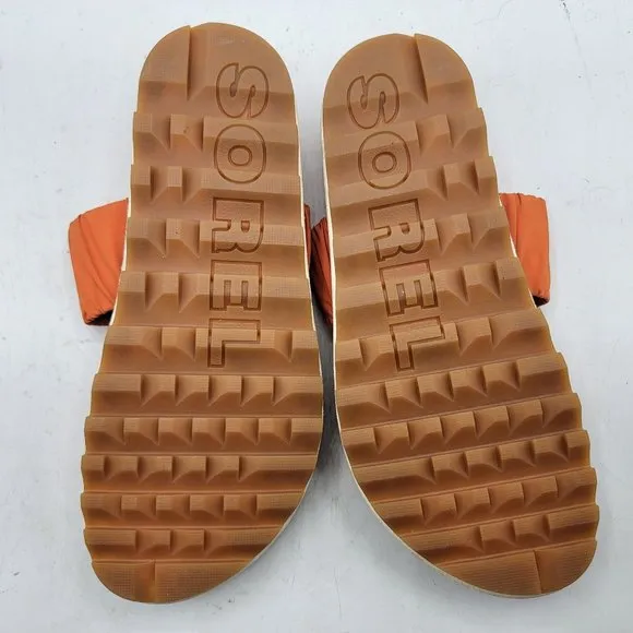 Sorel Roaming Two Strap Womens 7 Orange Sample Sandals Stretchy Straps NL4708-80