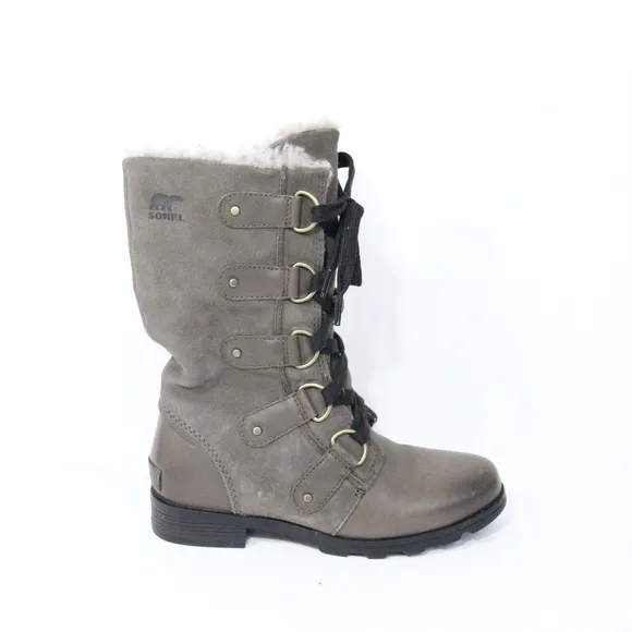 Sorel Winter Boots Emelie Lace up Women Waterproof Shoes sz 6 Lined