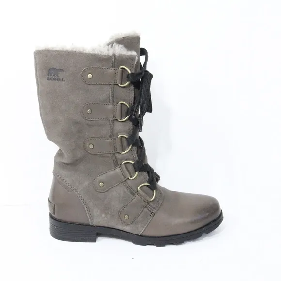 Sorel Winter Boots Emelie Lace up Women Waterproof Shoes sz 6 Lined