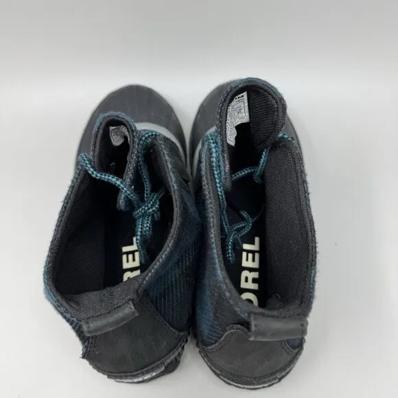 Sorel Womens Out N About Plus Duck Boots Size 8 Black Teal Plaid Waterproof