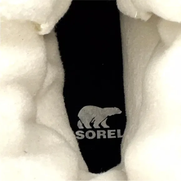 Sorel Womens Sz 7.5 Explorer II Joan Cozy Women black/sea salt NL4601-010