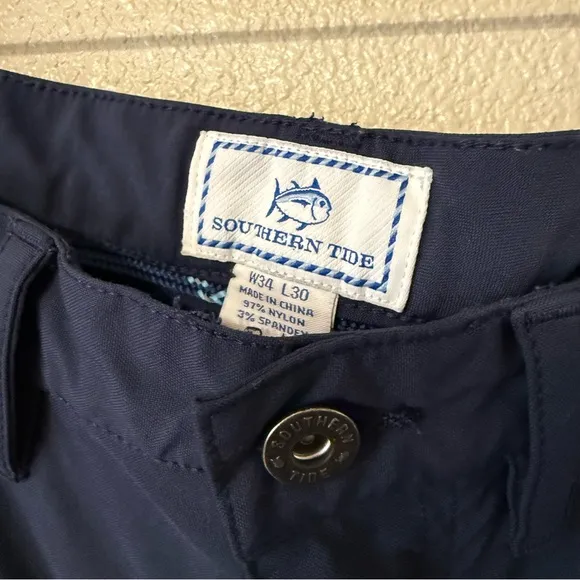 Southern Tide Intercoastal Performance Pant in True Navy Blue Mens Size 34x30
