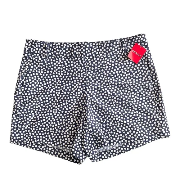 Spanx Sunshine Shorts 6” Navy Painted Dot