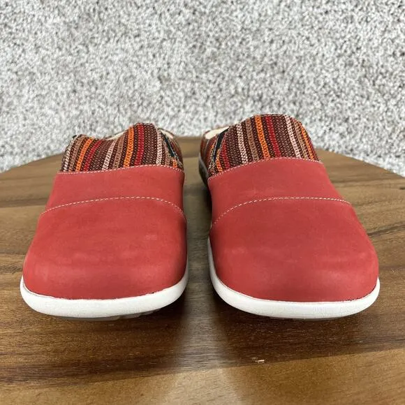 Spenco Siesta Nuevo Stripe Mule Women's Size 6.5 D (wide) Baked Apple Red Shoes