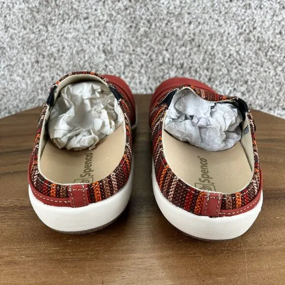 Spenco Siesta Nuevo Stripe Mule Women's Size 6.5 D (wide) Baked Apple Red Shoes