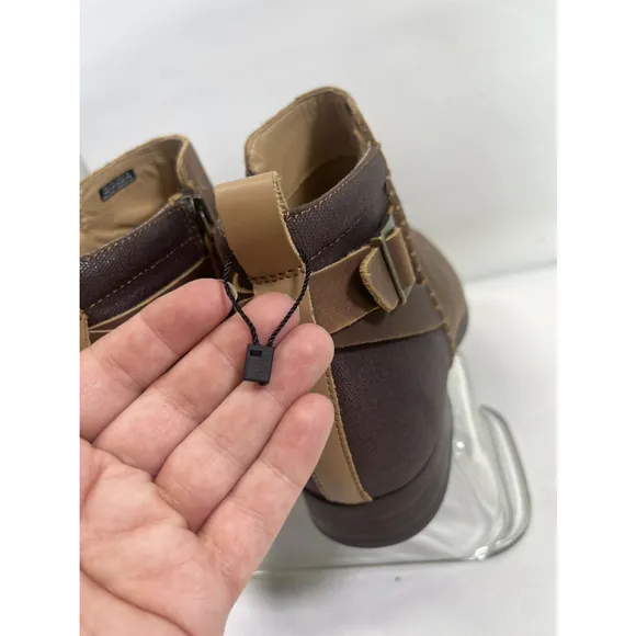 Spenco Womens Brown Ankle Boots size 10 Dove Creek Boots Zip Stitch Boho Prairie