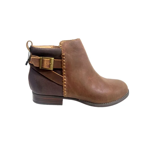 Spenco Womens Brown Ankle Boots size 10 Dove Creek Boots Zip Stitch Boho Prairie
