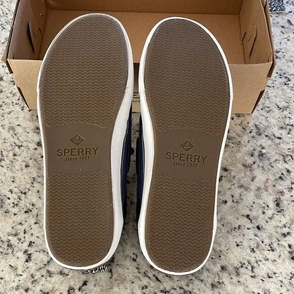 Sperry Bahama 3-Eye Rib Sneaker Mens Size 8.5 Navy New Casual