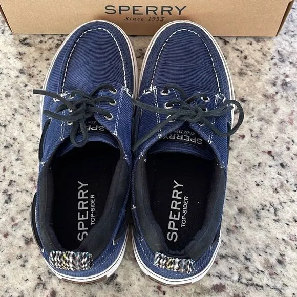 Sperry Bahama 3-Eye Rib Sneaker Mens Size 8.5 Navy New Casual