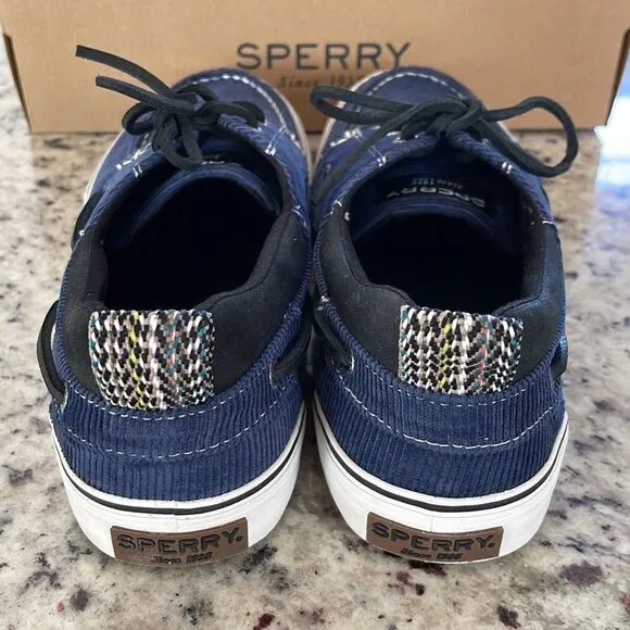Sperry Bahama 3-Eye Rib Sneaker Mens Size 8.5 Navy New Casual
