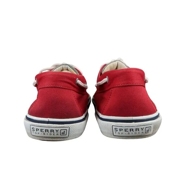 Sperry Boat Shoes Mens 11.5 Sneakers Top Sider Casual Canvas Red Nautical Preppy