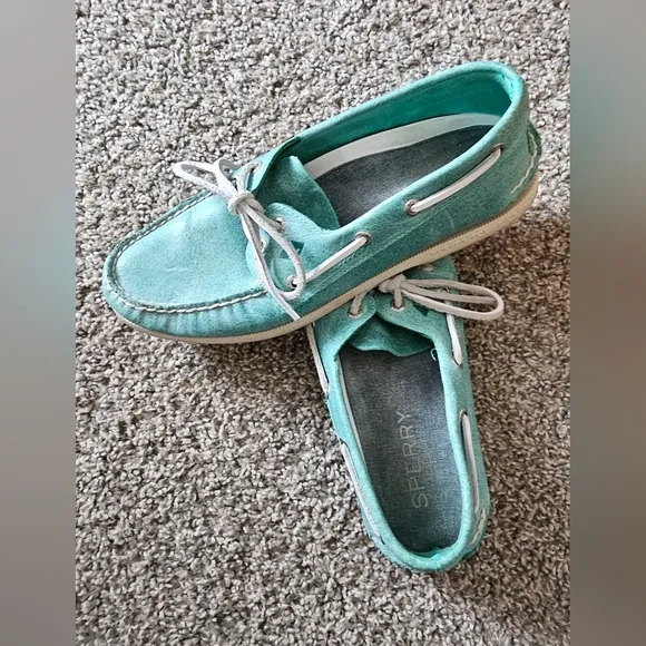 Sperry Teal Boat Shoes
