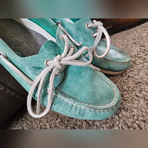Sperry Teal Boat Shoes