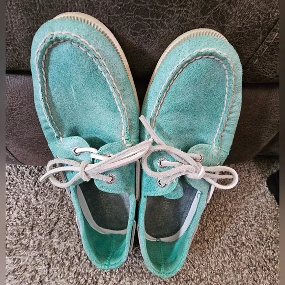 Sperry Teal Boat Shoes