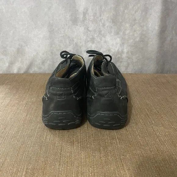 Sperry Top Sider Leather High Top Boots Mens Size 11M Black Boat Shoes Casual