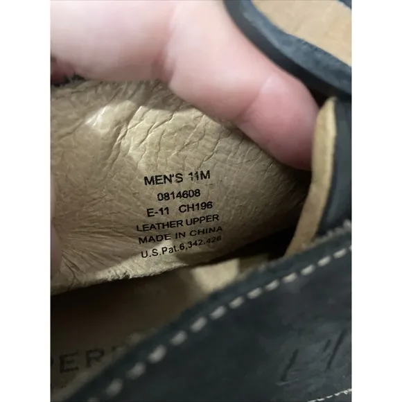 Sperry Top Sider Leather High Top Boots Mens Size 11M Black Boat Shoes Casual