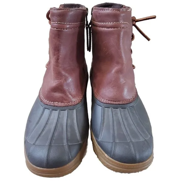 Sperry Top Sider STS80770 Women 7 Brown Leather Waterproof Saltwater Duck Boot