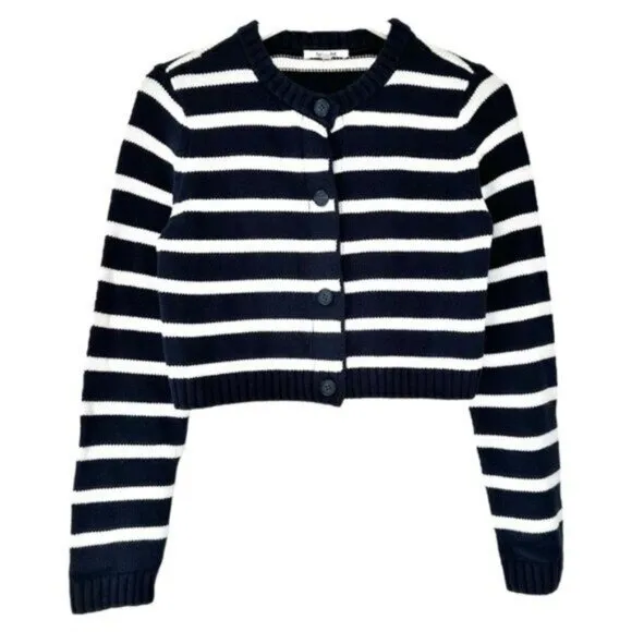 Splendid Rowena Striped Button Front Nautical Cardigan Size XS