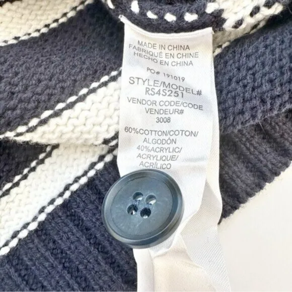 Splendid Rowena Striped Button Front Nautical Cardigan Size XS