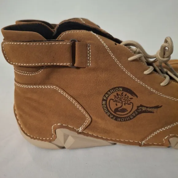 Spor7 Men's Suede Two Tone Brown Athletic Shoes With Laces