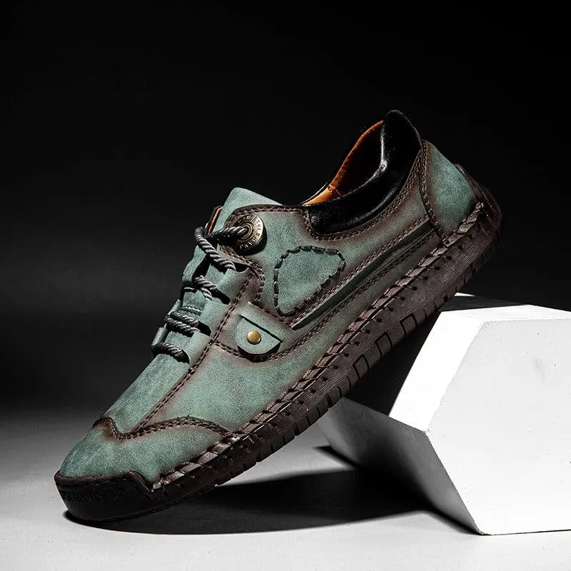 Spring And Autumn Men's Large Size 45 Breathable Casual Shoes 46 Plus Fat Feet Width 47 Hand-sewn Outdoor Tooling Shoes No. 48