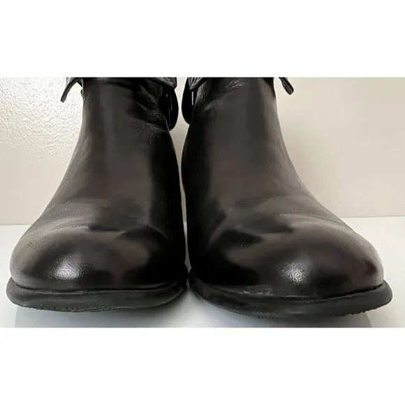 Spring Step Deandra black leather booties with studs. Size 39 (8-8.5).
