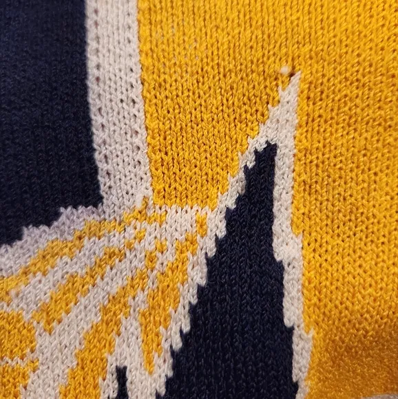St John Tunic Sweater Women's Sz Small P Santana Knit Boat Yellow Blue Nautical