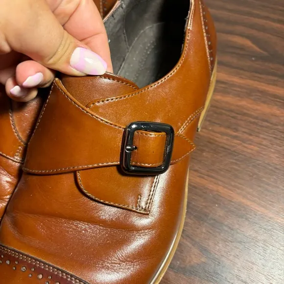 Stacy Adams Men's Duncan Cap-Toe Single Monk Strap Shoes size 11M