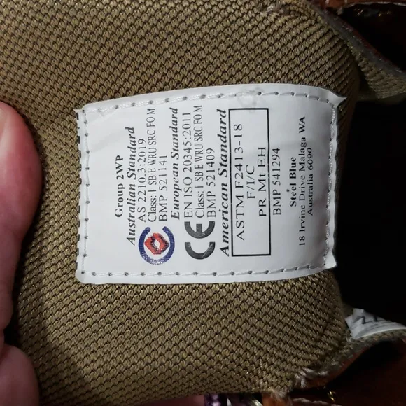 Steel Blue Brown Work Boots NWT