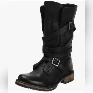 Steve Madden Black Combat Boots Excellent Condition