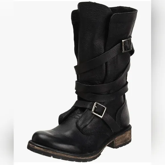Steve Madden Black Combat Boots Excellent Condition