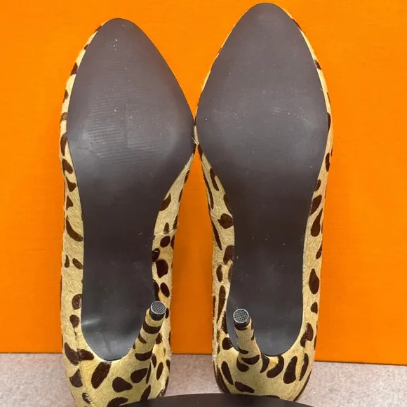 Steve Madden Jazmynn Leopard Pony Hair Pump Size 6.5 EU 37 NEW WITH BOX
