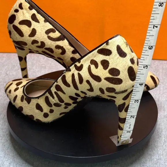 Steve Madden Jazmynn Leopard Pony Hair Pump Size 6.5 EU 37 NEW WITH BOX