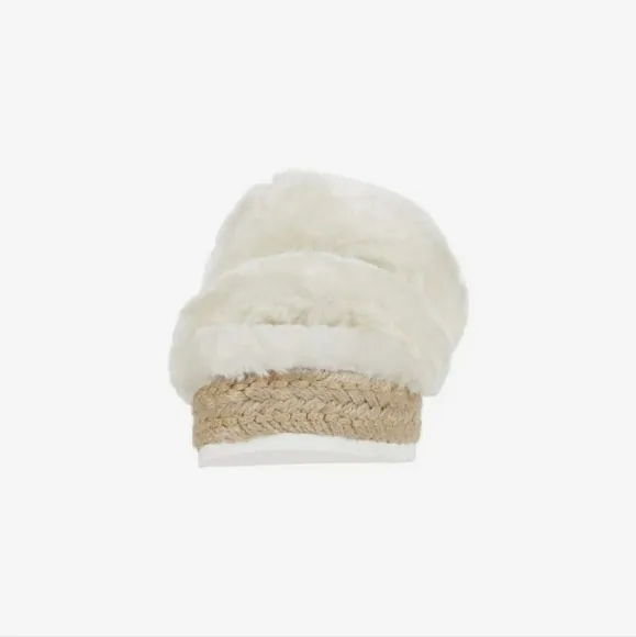 Steve Madden Katana Fuzzy Sandal Shoes Natural