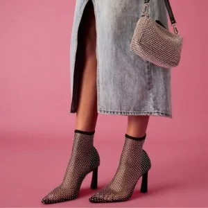 Steve Madden Rhinestone Saphina Booties 9