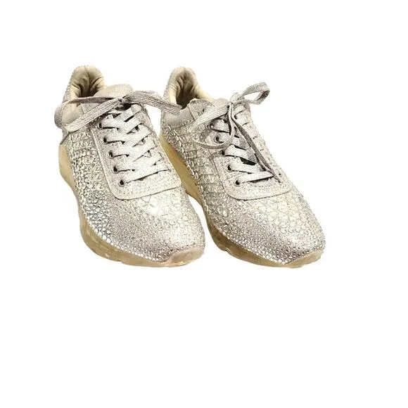 Steve Madden Sneakers Rhinestones Men's Sz 11 Lace Up Corona Shoes